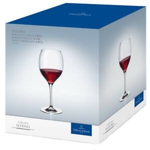 Set 4 goblets Red wine Bordeaux Crystal Maxima Villeroy & Boch