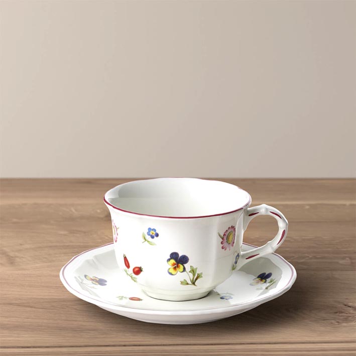 Petite Fleur cup tea with Villeroy & Boch dish