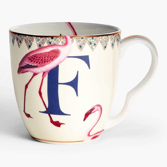 Yvonne Ellen cups with initial Alphabet various letters