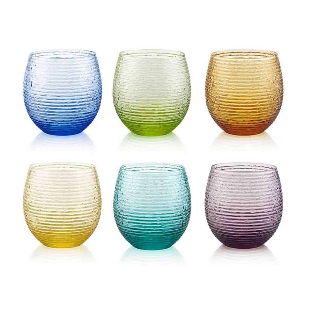 IVV set 6 multicolor glass artistic glass